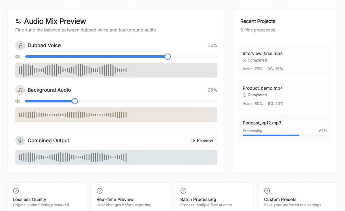 Automatic audio reintegration