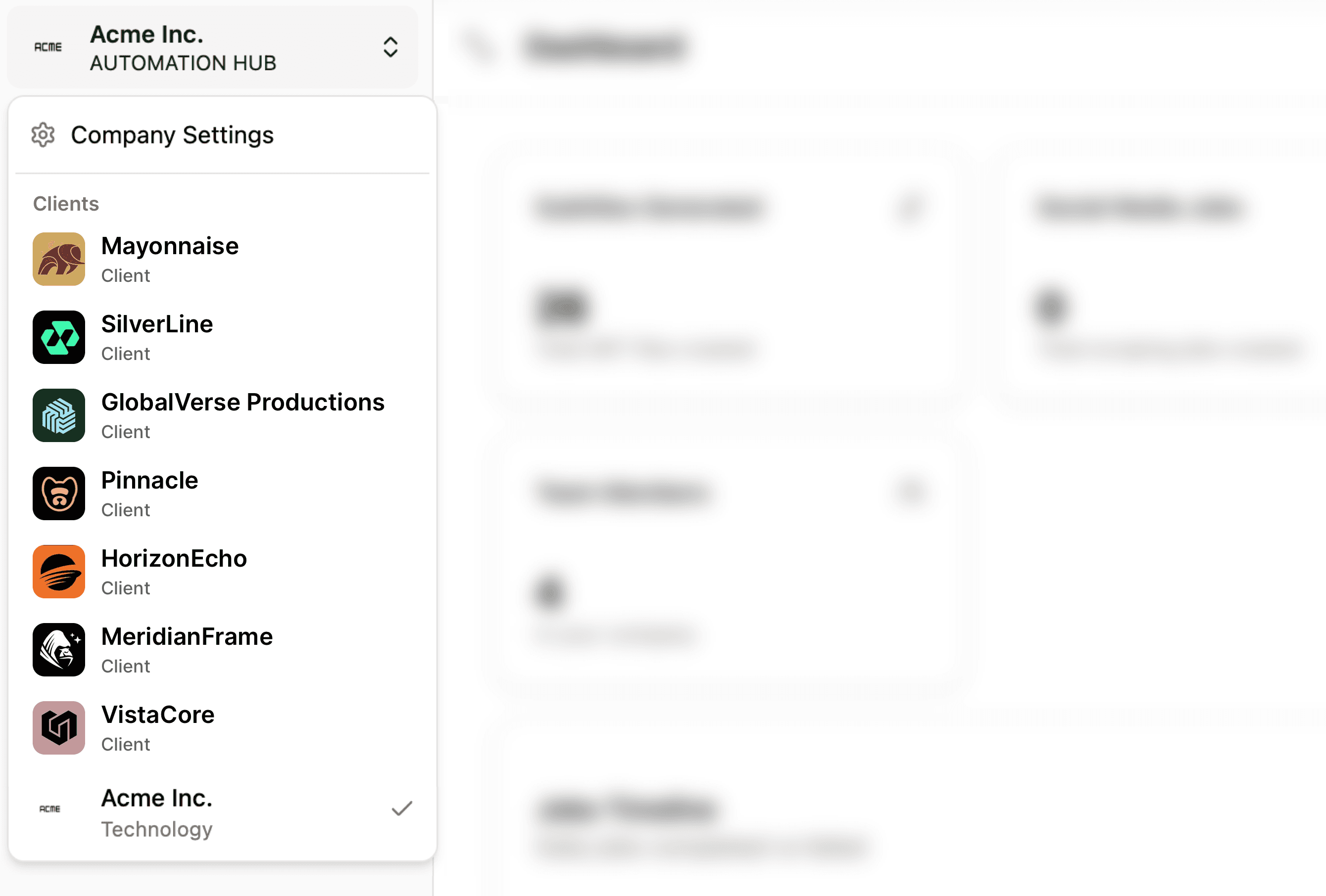 Multi-client project management