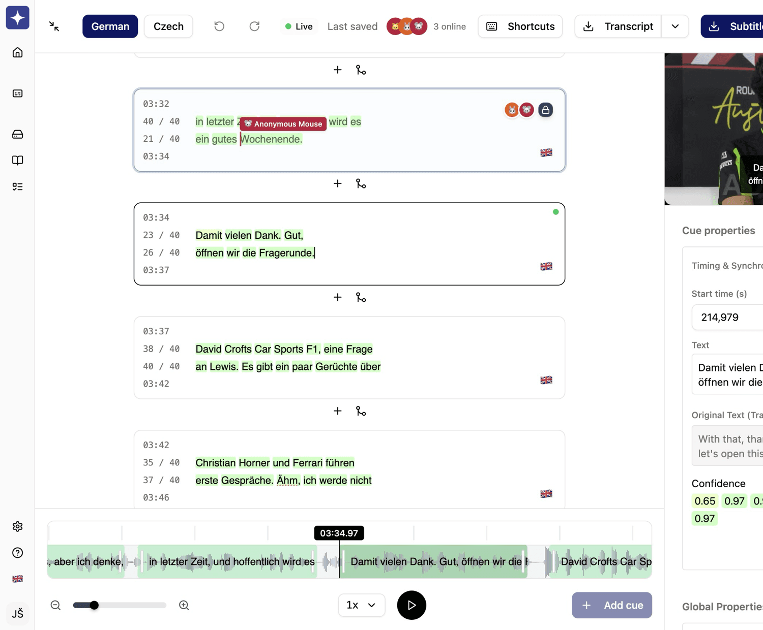 Subtitles so accurate they make editors work 10x faster, powered by our proprietary multi-model AI algorithm and deep contextual understanding.